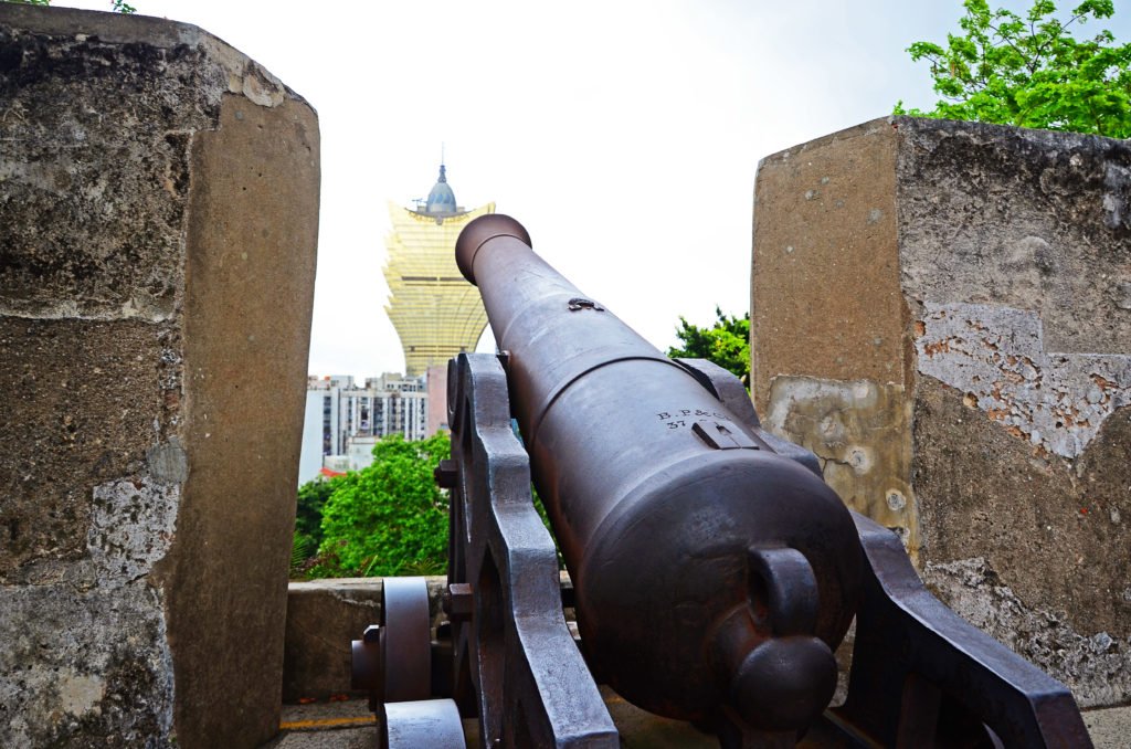 A canon in Monte Fort, Macau