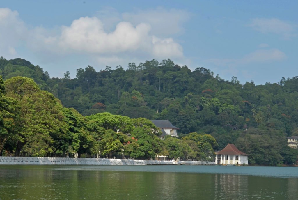 View of Kandy Lake in Kandy Sri Lanka