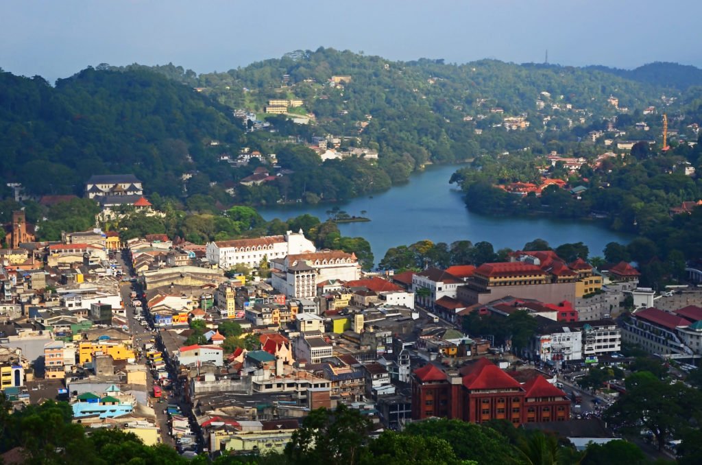 View from Giant Buddha Statue Kandy Sri Lanka