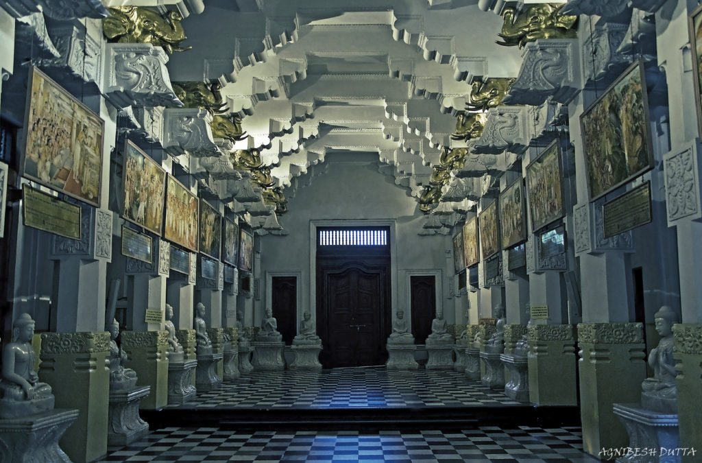 Inside Temple of the Sacred Tooth Relic Kandy Sri Lanka