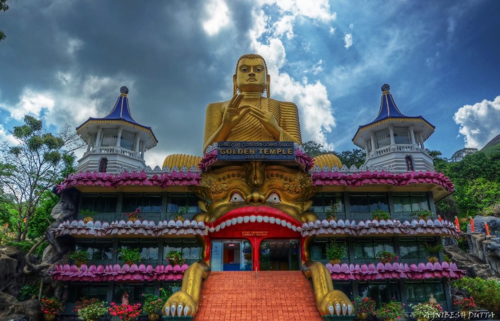 Dambulla cave temple or Golden Temple of Dambulla in Sri Lanka