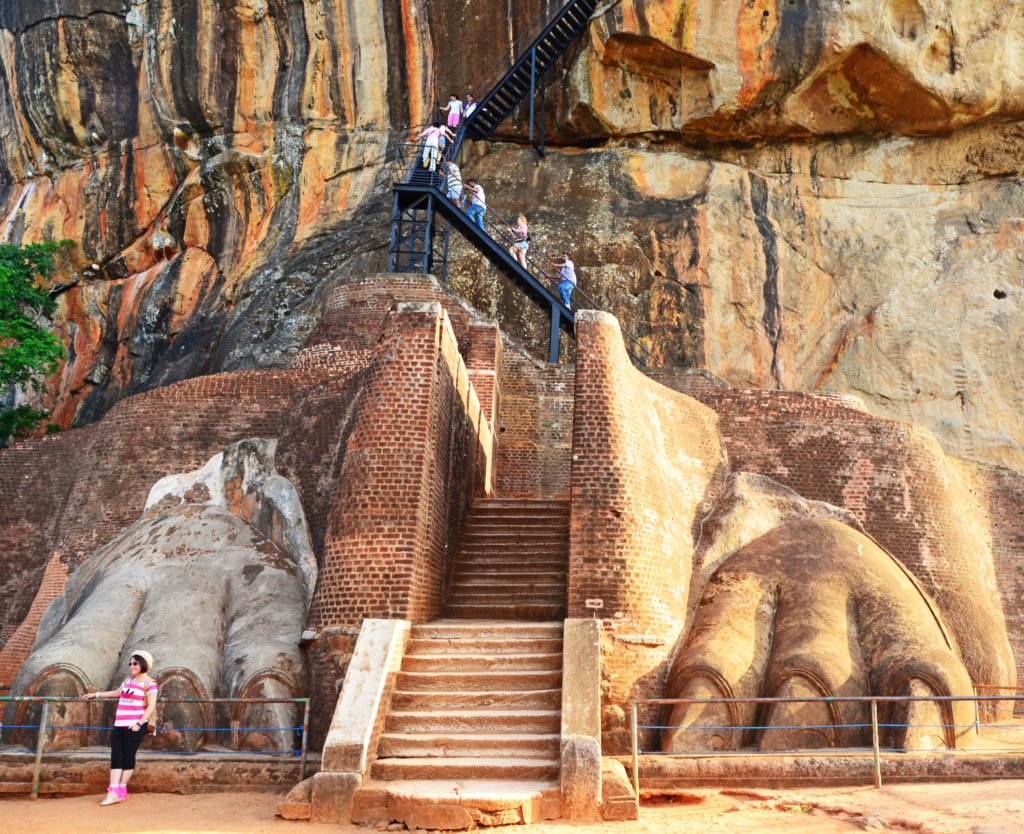 stair entrance lion paw Sigiriya Sri Lanka