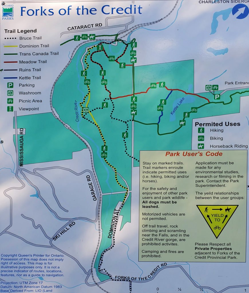 Forks of the Credit Provincial Park map