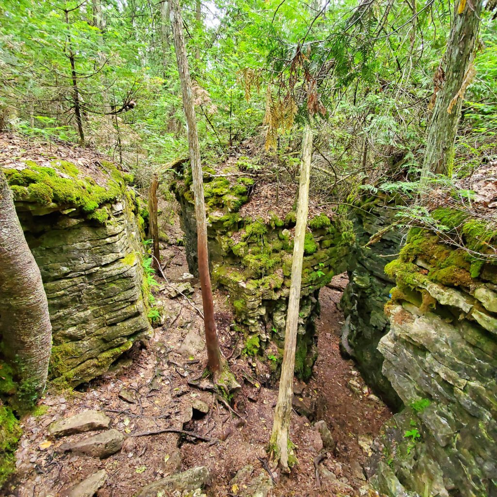 Nottawasaga Bluffs Conservation Area rock formations